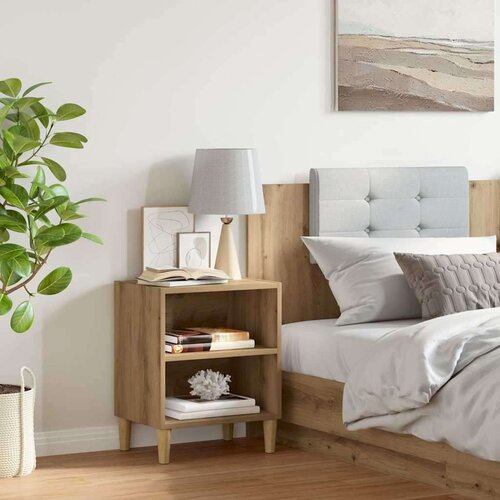 VidaXL Noćni ormarić Artisan hrast 40x30x50 cm izrađeno drvo Slike
