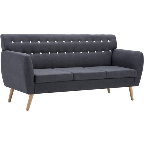 Maison Chic kavč - Sofa - Kanape trosed z oblogo iz blaga 172x70x82 cm temno sive barve, (21727707) Cene