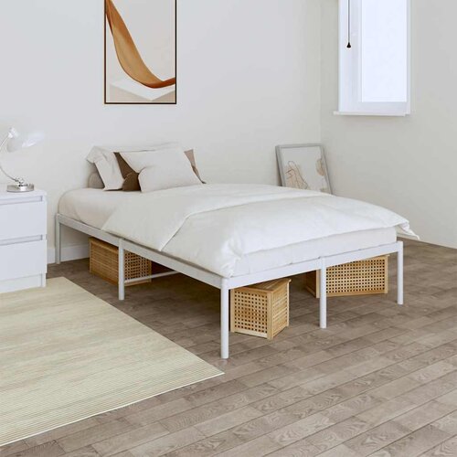  Metalni okvir za krevet bijeli 120 x 190 cm Cene