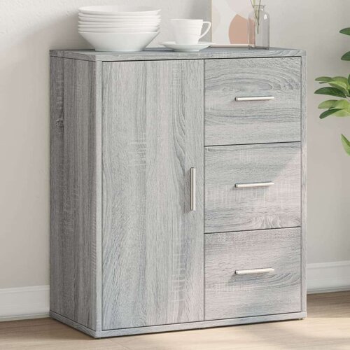  Komoda siva boja hrasta 60x31x70cm od konstruiranog drva Cijene