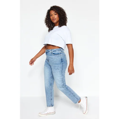 Trendyol Curve Blue Mom Fit Jeans