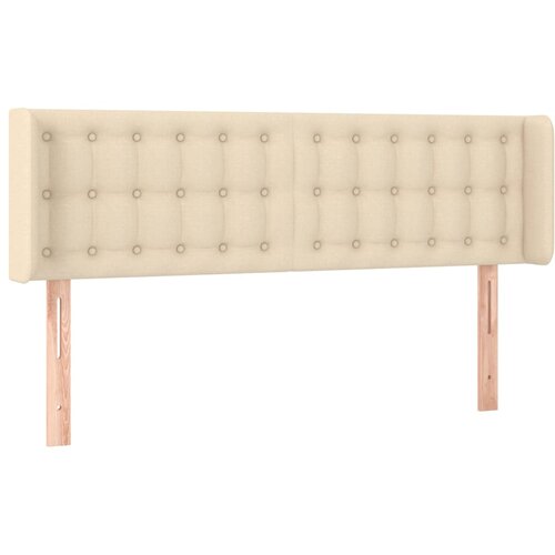 VidaXL Vzglavje z u&amp;scaron;esi krem 147x16x78/88 cm blago, (20952566) Slike
