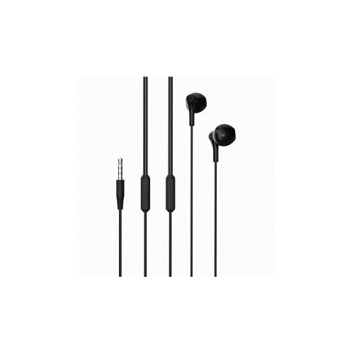 XO WOW, Žične slu&scaron;alke 1,2 m Jack 3,5 mm gumb z mikrofonom, Črna, (5000231627) Cene