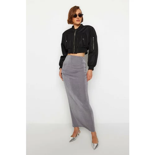 Trendyol Skirt - Gray - Maxi