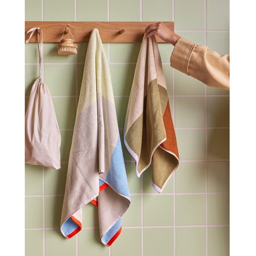 H&amp;uuml;bsch Rjava frotirna bombažna brisača 50x100 cm Block &amp;ndash; Slike