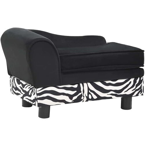 SOFA za pse crna 57 x 34 x 36 cm pli&amp;scaron;ana Slike