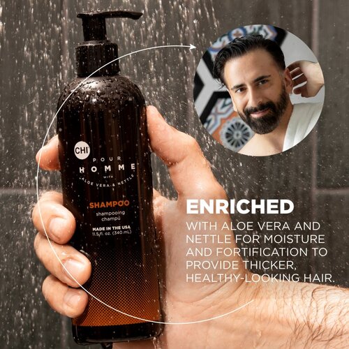 CHI Pour Homme Shampoo vlažilni &amp;scaron;ampon za mo&amp;scaron;ke 340 ml Slike