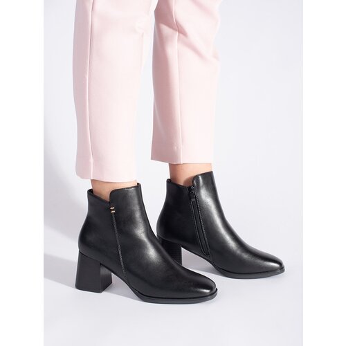 Shelvt Black women's heeled boots Cene