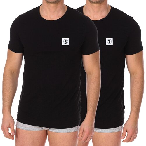 Bikkembergs Majice s kratkimi rokavi BKK1UTS07BI-BLACK Črna Cene