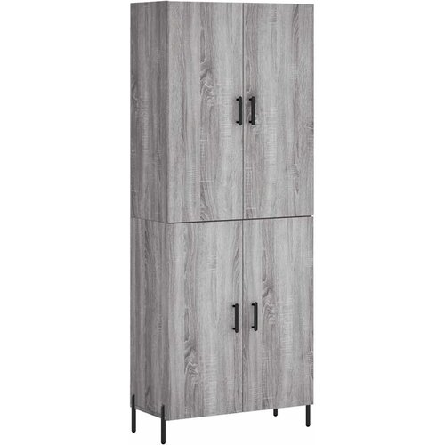  Visoka komoda siva sonome 69,5x34x180 cm od konstruiranog drva Slike