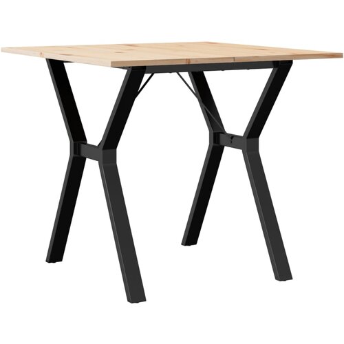 Maison Chic Jedilna miza - Kuhinjska miza - Jedilni stol Y okvir 90x90x75 cm trdna borovina lito železo, (21715284) Cene