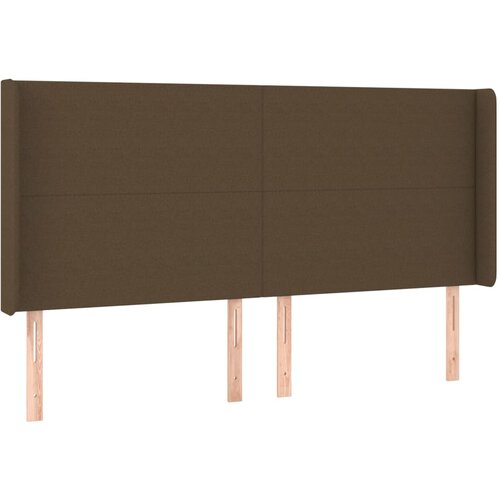 Maison Chic vzglavna omarica - nočna omarica - posteljna omarica z ušesi temno rjavo 203x16x118/128 cm blago, (21708557) Cene