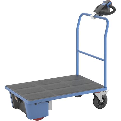 eurokraft pro ploski voziček z električnim pogonom, cevni potisni ročaj, dxšxv 1370 x 700 x 1300 mm, kolesa iz polne gume Cene