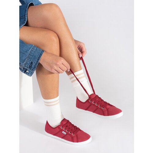 Shelvt Red low sneakers for women Cene