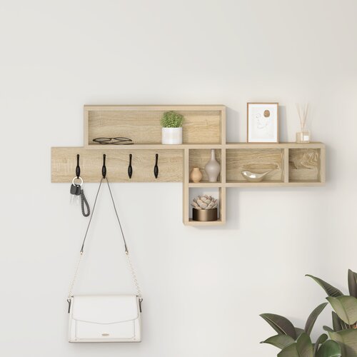 vidaXL Nadwyčajna obešalnik za plašče Sonoma Oak 100 x 12 x 43.5 cm Cene