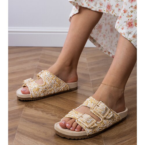 D/CEO Beige crochet sandals with buckles on straps Firada Cene