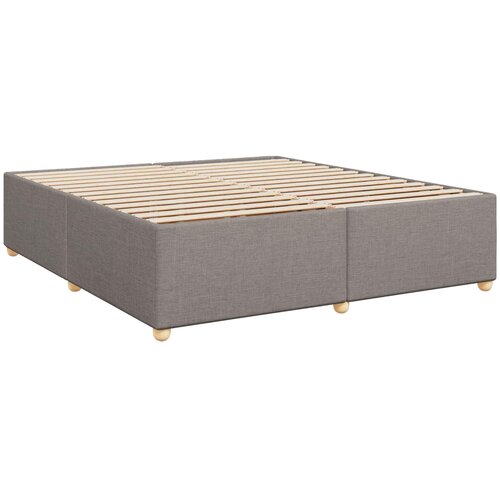  Boxspring krevet s madracem Sivosmeđa 200 x 200 cm Tkanina Slike