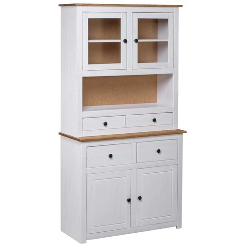 vidaXL Visoka komoda bijela 93x40,5x180 cm borovina asortiman Cene