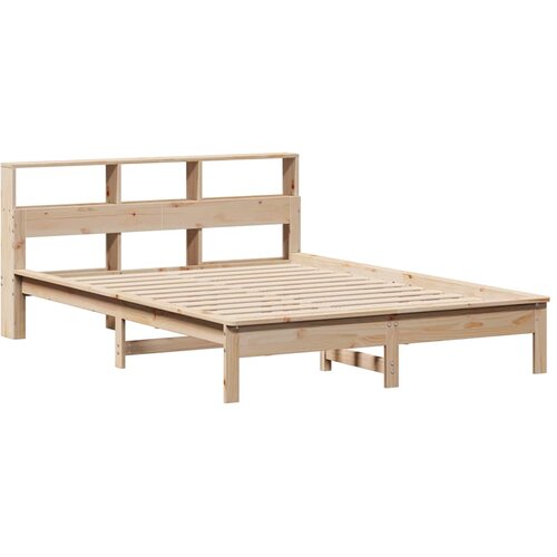  Krevet s regalom za knjige bez madraca 120x190 cm od borovine Slike