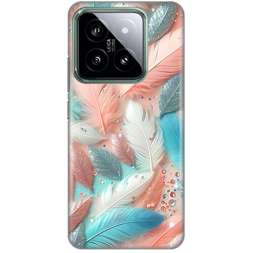  Torbica Silikonska Print za Xiaomi 14 Pastel Feathers Cene