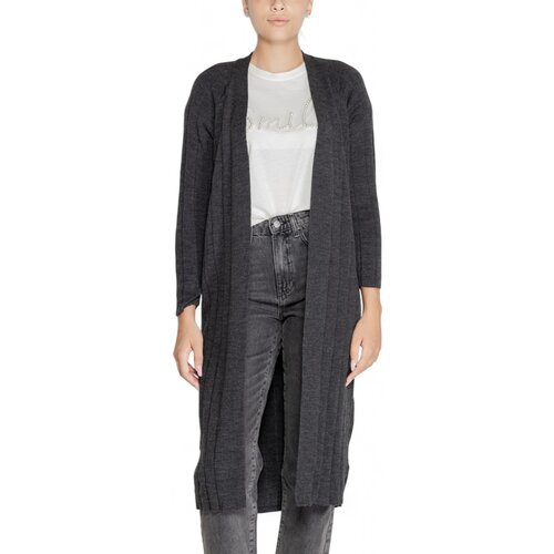 Only ONLTESS LS LONG OPEN CARDIGAN KNT 15330264 Siva Slike