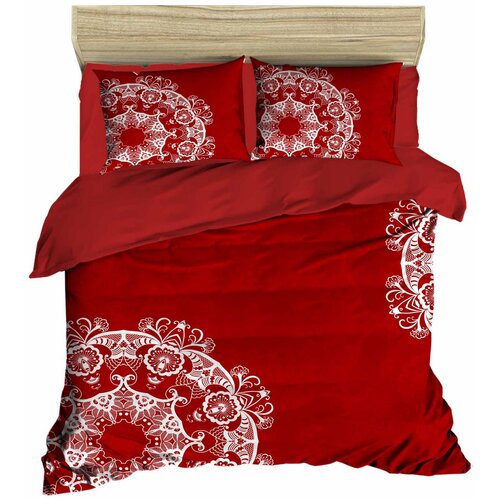  421 redwhite double quilt cover set Cene