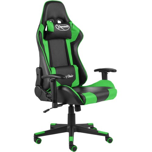 vidaXL Vrtljiv gaming stol zelen PVC Cene