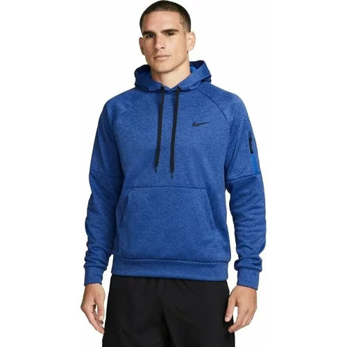 Nike Therma-FIT Hooded Mens Pullover Blue Void/ Game Royal/Heather/Black M Dukserica za fitnes