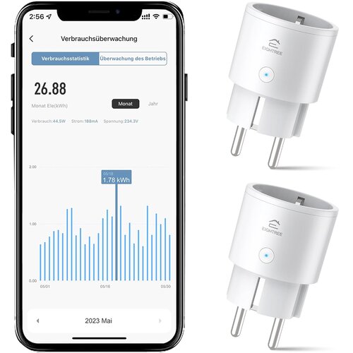 EIGHTREE pametna WiFi vtičnica z merjenjem porabe energije Slike