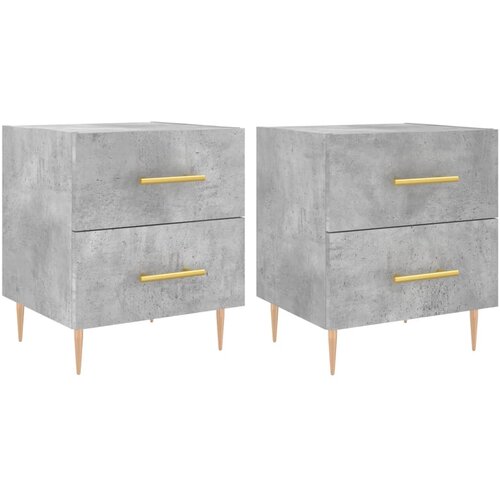 Maison Chic Dvo delni komplet Nočne omarice - Nočne mize betonsko siva 40x35x47,5 cm inženirski les, (21688510) Slike