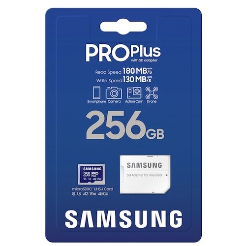 Samsung Memorijska kartica PRO PLUS MicroSDXC 256GB U3 + Adapter MB-MD256SA Cene