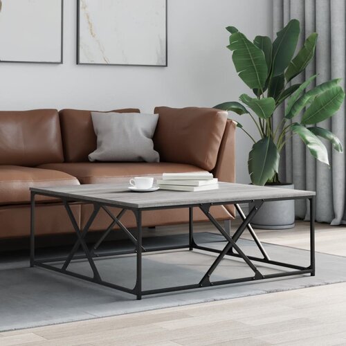  Stolić za kavu siva boja hrasta 100x100x40 cm konstruirano drvo Cijene