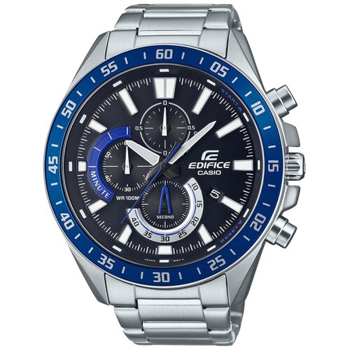 Casio Edifice Mu&amp;scaron;ki ručni sat, Kvarcni mehanizam, Crni brojčanik, EFV-550D-2AVUDF, Srebrna boja Slike