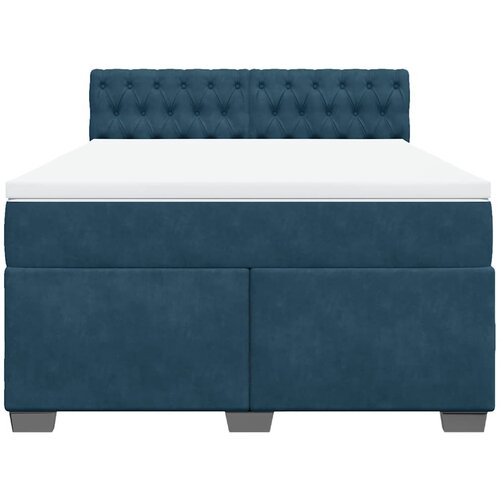  box spring s madracem plavi 160 x 200 cm bar&amp;scaron;unasti Slike