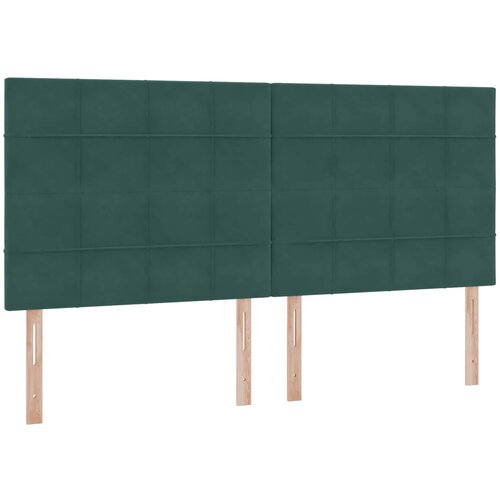  LED krevet za pohranu s madracem Tamnozelena 200 x 200 cm Slike