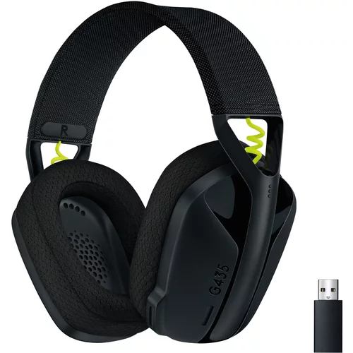 Logitech G435 wireless lightspeed gaming z mikrofonom črne slušalke