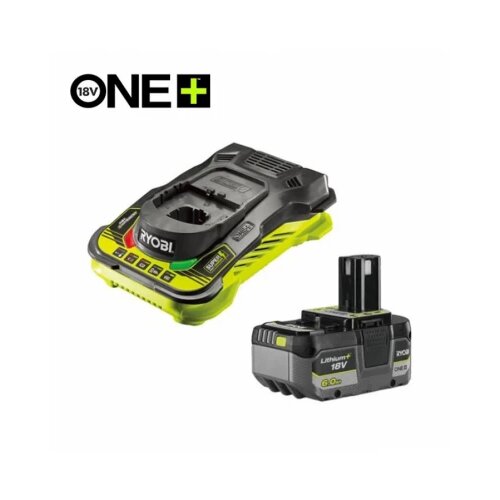Ryobi set - brzi punjač 5A i lithium+ baterija (18V one+&amp;trade;) od 6Ah - RC18150-160X Slike