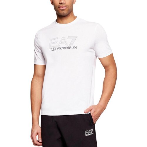 Ea7 Emporio Armani Majice s kratkimi rokavi 7M001307 AF10375 Bela Cene
