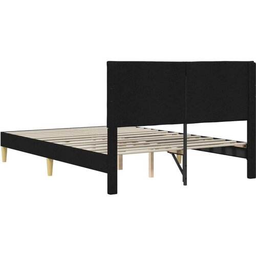  Okvir za krevet s uzglavljem Crna 140 x 200 cm tkanina - Crna 140 x 200 cm Slike