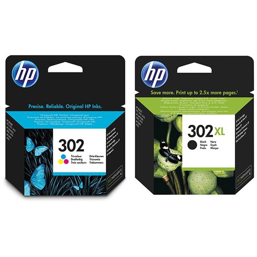 HP Komplet kartuš nr.302 (barvna) + nr.302 XL (črna), original Cene