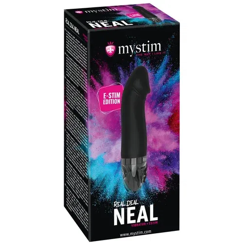 Mystim Real Deal Neal E-Stim - bežični električni vibrator (crni)