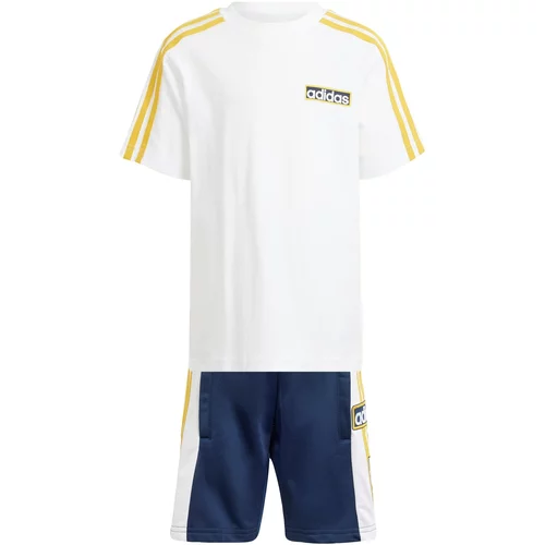 Adidas Komplet 'Adibreak' morsko plava / zlatno žuta / bijela