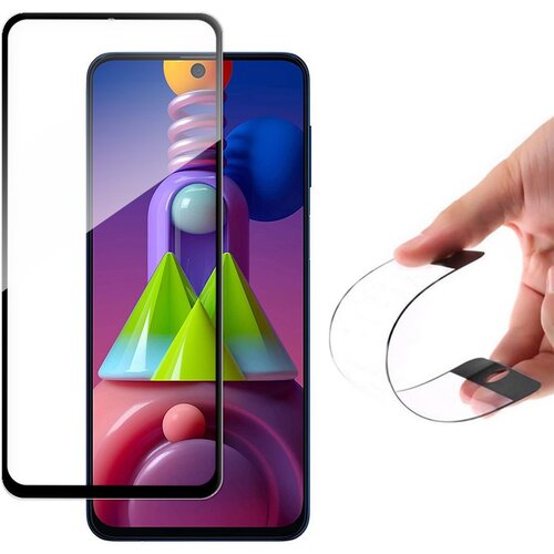 Full Cover Flexi Nano stakleno hibridni za&scaron;titnik zaslona s okvirom za Samsung Galaxy M51 crni Cijene