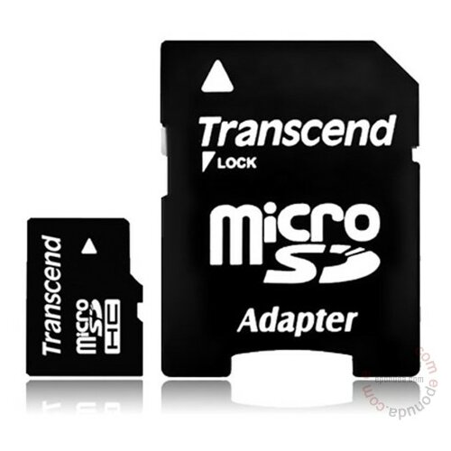 Transcend Micro SD 8GB SDHC Class4 w/SD Adapter TS8GUSDHC4 memorijska kartica Slike