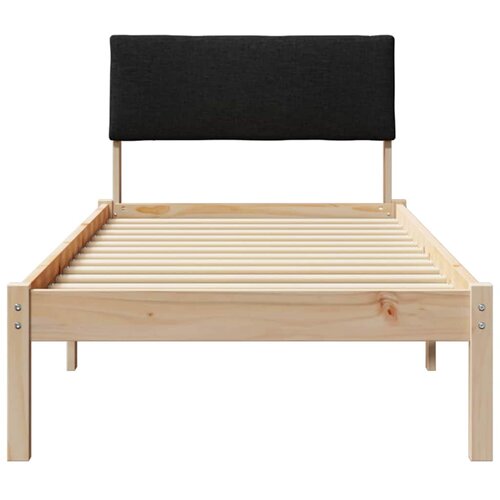  Okvir kreveta Smeđa i crna 75 x 190 cm Masivna borovina Slike
