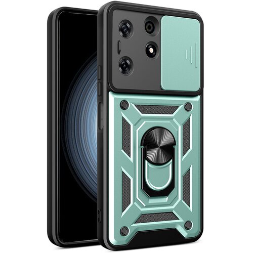 INORCO Za Tecno Spark 10 Pro PC+TPU telefonska torbica proti praskam, drsna za&amp;scaron;čita leč, pokrov na stojalu, (22037171) Slike