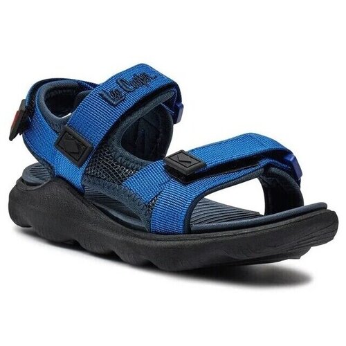 Lee Cooper &amp;Scaron;portni sandali NIEBIESKI Črna Slike