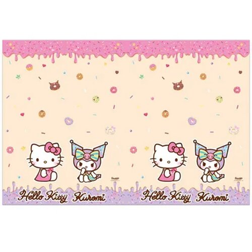 Procos Hello Kity i Kuromi plastični stolnjak 120x180 cm Slike