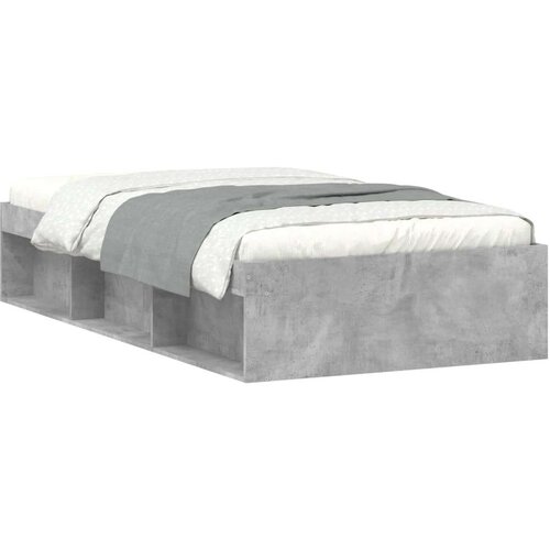  Kreveta siva boja betona 100 x 200 cm Slike