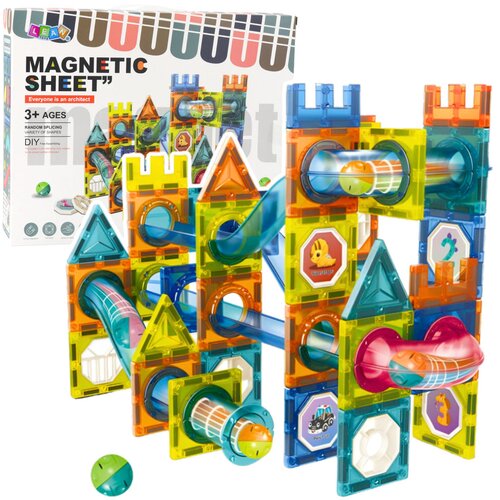  Set of Magnetic Construction Blocks Ball Track Colorful 98 pcs. Cene